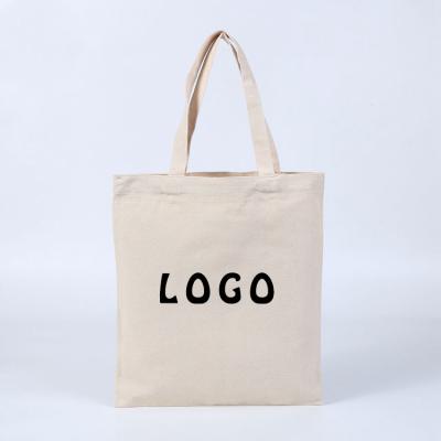 China 100% Durable Empty Beach Supermarket Tote Cotton Canvas Bag With Custom Logos Shopping Eco-Friendly for sale