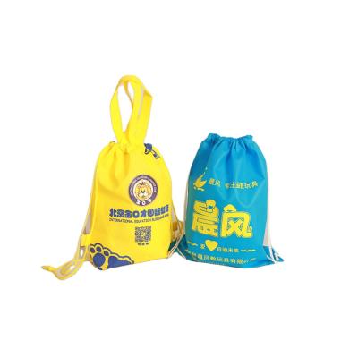 China Factory Reusable Eco-Friendly Top Backpack Style Customized Drawstring Drawstring Polyester Drawstring Bags for sale