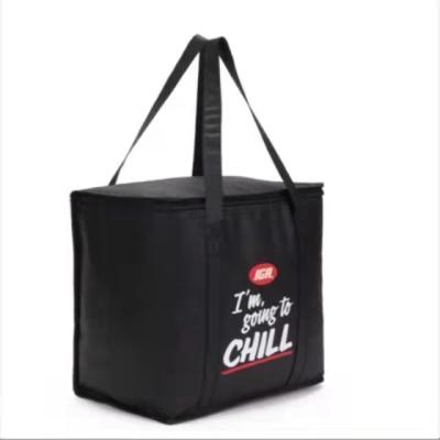 China Waterproof Accept Customized Logo Non Woven Insulated Thermal Cooler Cooler Bag With Outdoor Lunch Bag for sale