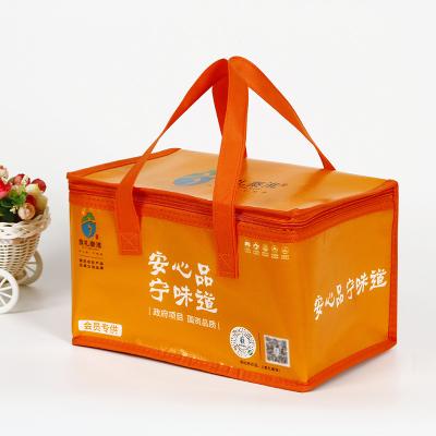 China Waterproof Accept Customized Logo Non Woven Insulated Thermal Cooler Cooler Bag With Outdoor Lunch Bag for sale