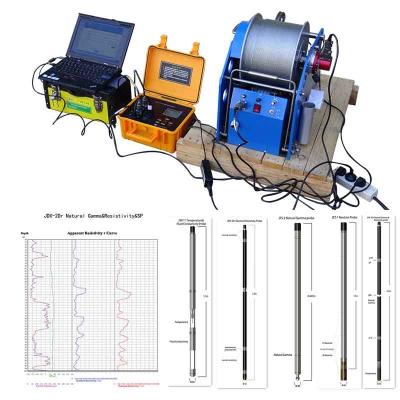 China Geofysische logging 3000M Waterput logging apparatuur Resistiviteit Natuurlijke Gamma SP kaliber Diep put logging tools Te koop