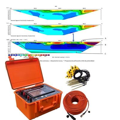 China GeoVES Detector de agua de pozo Máquina de prueba de geo-resistividad para aguas subterráneas Geofísico buscador de aguas subterráneas en venta