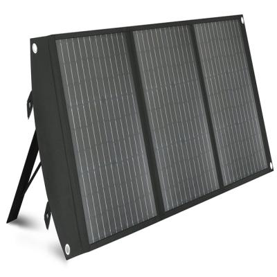 China 2022 New Arrivals Camping Small Solar Panel 75W 100W 120W Folding Portable Solar Panel Charger System For Outdoor Camping for sale