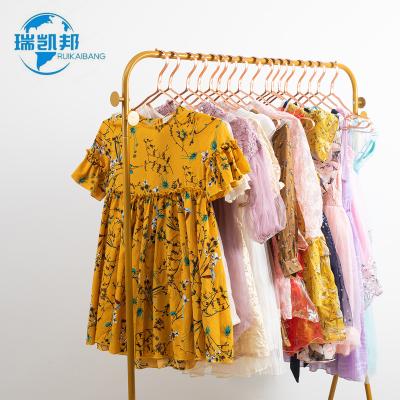 China Polyester/cotton clothes used clothes summer used children clothes kids dress for sale