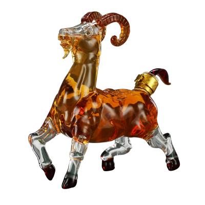 China Gift & Brand New Craft Products 500ml Animal Shaped High Borosilicate Glass Decanter Wine Box 1 Bottle for sale