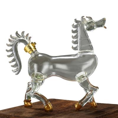 China Gift & Interesting craft products of china craft gift animal horse shaped decanter wine bottle cork glass printing for sale