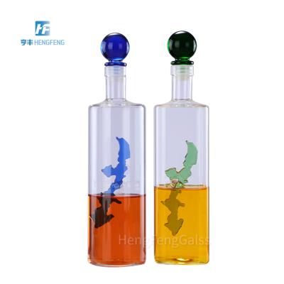 China Gift & Chinese high quality transparent spirits 700ml empty bottle glass craft importers of good products for sale