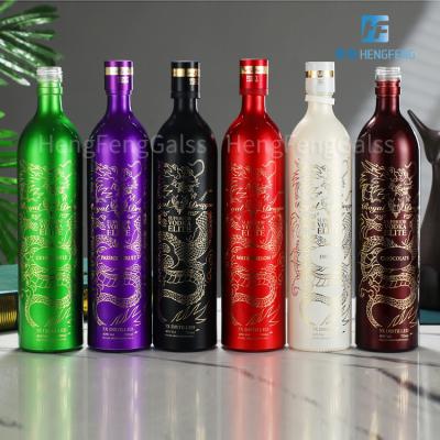 China Gift & Wholesale 750ml Round Bottle Eco Friendly Craft Products Empty Customized Vodka Bottles for sale