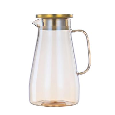 China Viable Export Ali Borosilicate Food Grade Porcelain Handmade Heat Resistant High 2500ml Glass Pitcher Set for sale