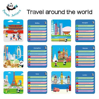 Cina Viaggio intorno alle carte d'apprendimento prescolari del mondo, bambino che impara Flashcards 20 città in vendita