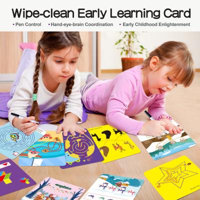 Cina ABC che impara le carte, giocattoli educativi prescolari per scrittura del bambino che legge i flash card Strofinata-puliti prescolari in vendita