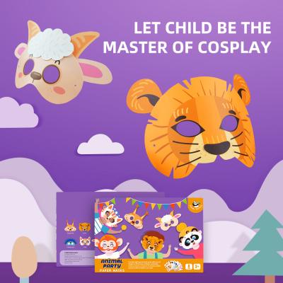 Cina maschere animali della carta di Halloween di cosplay 8pcs per i regali di compleanno dei bambini in vendita