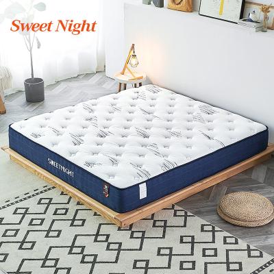 China Foldable In One Zone Pocket Spring Double Bed Korean Box Rolled Foam Sponge Hotel Bed Mattress for sale