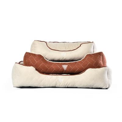 China EarthyPawz Stocked Peachskin Eco-Friendly 100% Recycled PET Fabric Recycled Pet Cat Dog Bed for sale