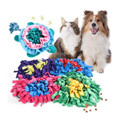 China EarthyPawz Premium Two-Piece Set Fleece Slow Feeding Pet Cat Dog Snuffle Mat Toy for sale