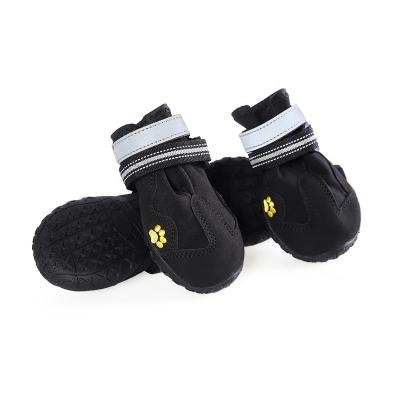 China Stocked 3 Inch Reflective Durable Sole Soft Anti-Skid Rough Skid Proof Dog Shoes for sale