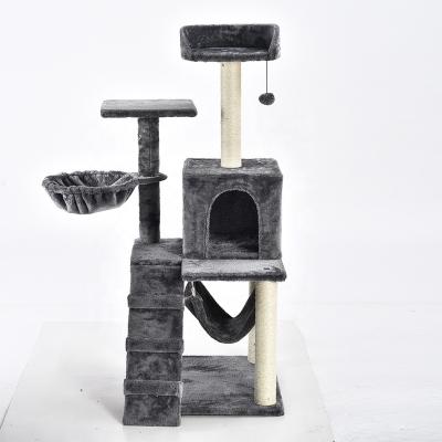 China Pet Cat Play Platform Scratcher Post Housing House Multilevel Tower Cat Tree Stored for sale