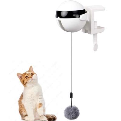 China Interactive Smart Automatic Electric Irregular Bounce Stocked Fishing YOYO Electronic Cat Toy Ball for sale