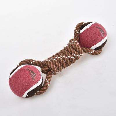 China Viable Factory Wholesale Durable Tennis Ball Cotton Rope Dog Chew Toy for sale