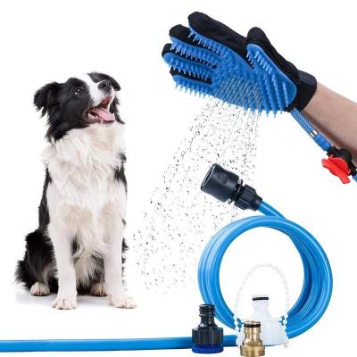 China Stocked Pet Wash Bathing Tools Pet Massage Brush Shower Cat Dog Grooming Glove for sale