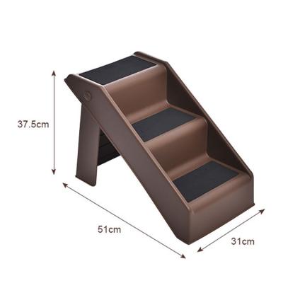 China Sustainable Wholesale Stock Foldable Pet Furniture Stable Support Plastic Steps Dog Stairs for sale