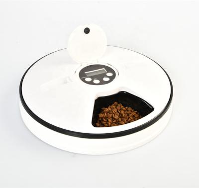 China 6 Meal Automatic Separator Dispenser Automatic Dry Wet Bowl Timed Electronic Cat Dog Pet Feeder for sale