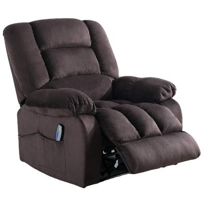 China Reclining 8-Point Massage And Heating Function Recliner Chair Vibrating Soft Fabric Lounger Stuffed Sofa for sale