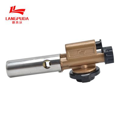 China Brown ODM 18cm Cassette Gas Torch Burner 1300 Celsius for sale