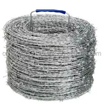 China Good Quality Firm And Beautiful Galvanized Barbed Wire Price Per 250 Meters Roll 16BWG Roll 3 Inches Between Sticks And 12.5kg for sale