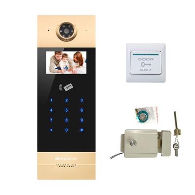 China Multi-Apartment Hotel Mingke Video IP Door Phone Intercom Package With 7 Inch HD Night Vision Touch Screen Indoor Monitor for sale