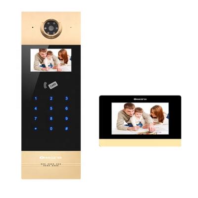 China Open Multi Apartment Door Phone Android Video Intercom Camera Doorbell Camera Rfid Hd With Multi Monitor for sale