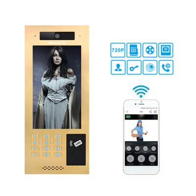 China WiFi Connection 10.1 Inch Android IOS Tuya App Visual Intercom Wifi Door Bell Video Intercom For Multi Apartments for sale