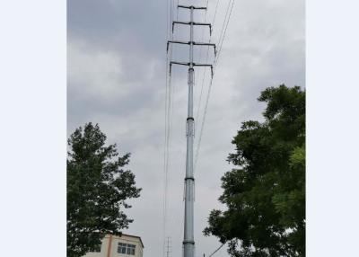 China Heavy Angle Steel Utility Pole With Cross Arms Customized Height And Shape for sale