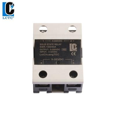 China Sealed Input 3-32VDC Output Solid State Relay 40A SSR Relay Single Phase 5-220VDC for sale