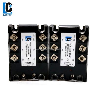 China 3-32VDC Sealed To 24-280VAC 10A-120A Three Phase DC Control AC SSR Solid State Relay for sale