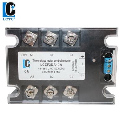 China High Power DC Control Epoxy AC SSR 10A 10-30VDC To 40-480VAC Three Phase Solid State Relay for sale