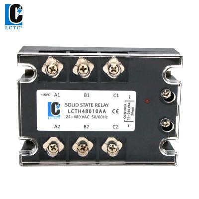 China Sealed AC 24-480VAC Control AC 70-280VAC To High Power SSR 10A Three Phase Solid State Relay for sale