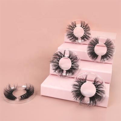 China Wholesale 3D Natural Soft Curly Eyelash Makeup Handmade False Eyelashes 25mm Mink False Eyelashes Real Lashes With Box for sale