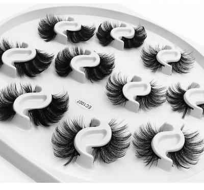 China Super Soft Natrual 10 Pairs Of Faux 3D Mink False Eyelashes Thick Fluffy Sets Of Natural Bushy Lashes Lashes for sale