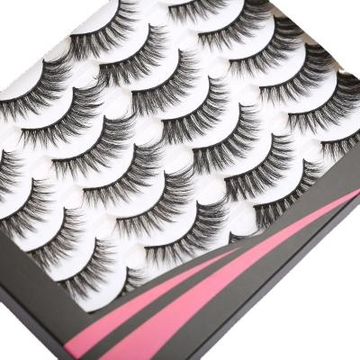 China 14 Pair Natural Soft Handcrafted False Eyelashes Wholesale Best Quality Natural 3D False Eyelashes Synthetic False Eyelashes for sale