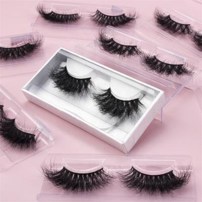 China Wholesale Natural Soft Mink Lash Vendor Eyelash 25mm 3D Mink Strip False Eyelashes 100% for sale