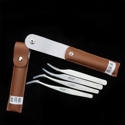 China Ultra Long Contact Surface Tweezers For Eyelash Extension, Custom Logo Lash Extensions Volume Eyelash Tweezers for sale