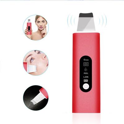 China Portable DEEP CLEANSING Ultrasonic Ultrasound Peeling Beauty Machine Facial Skin Scrubber for sale