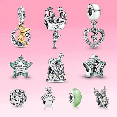 China 100% Cute 925 Sterling Silver Princess Beaded Charms Fit Original 925 Pandora Bracelet &Bangle Fashion DIY Jewelry For Women for sale