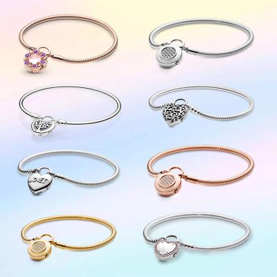 China Hearts Chain Bracelet Star Logo Wars Open Bangle 925 Endless Glitter Silver 2023 New Cute Wholesale Bangle for sale