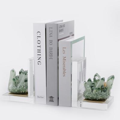 China High-end funky unique luxury crystal counter high-grade natural crystal living room decorative book stand study decorative fixed light l for sale