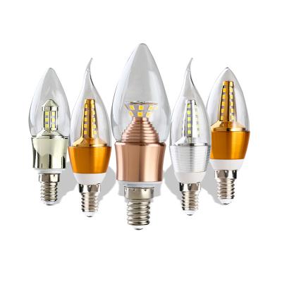 China Home Office Chandelier Bulb E27 Multi Energy AC 220V Decor Edison Candle Small LED E14 3W 4w 5w Crystal Multi Energy Led Bulbs for sale