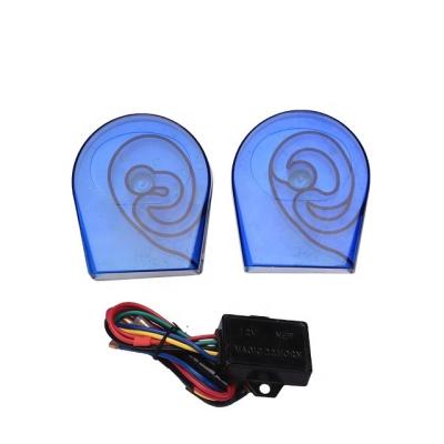 China ABS 12V Snail Horn 110dB Music/Musical Loud Horn 500/400 For Cars And Motorcycles Car for sale