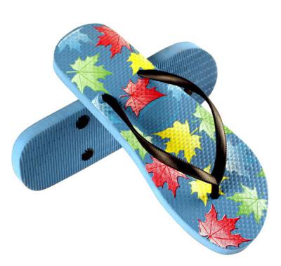 China V strap full color printed  Women Flip flops  thongs slipers manufacturers for sale