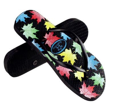 China V strap full color printed  Women Flip flops  thongs slipers manufacturers for sale